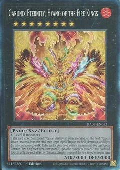 Garunix Eternity, Hyang of the Fire Kings (Collector's Rare) RA05-EN052