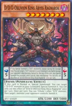 D/D/D Oblivion King Abyss Ragnarok (Starfoil) SP17-EN029
