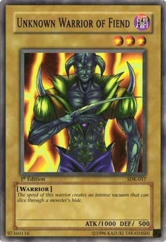 Unknown Warrior of Fiend 1st Edition SDK-017