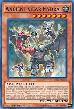 Ancient Gear Hydra 1st Edition SR03-EN002