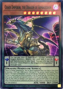 Chaos Emperor, the Dragon of Armageddon (SR) YCSW-EN011